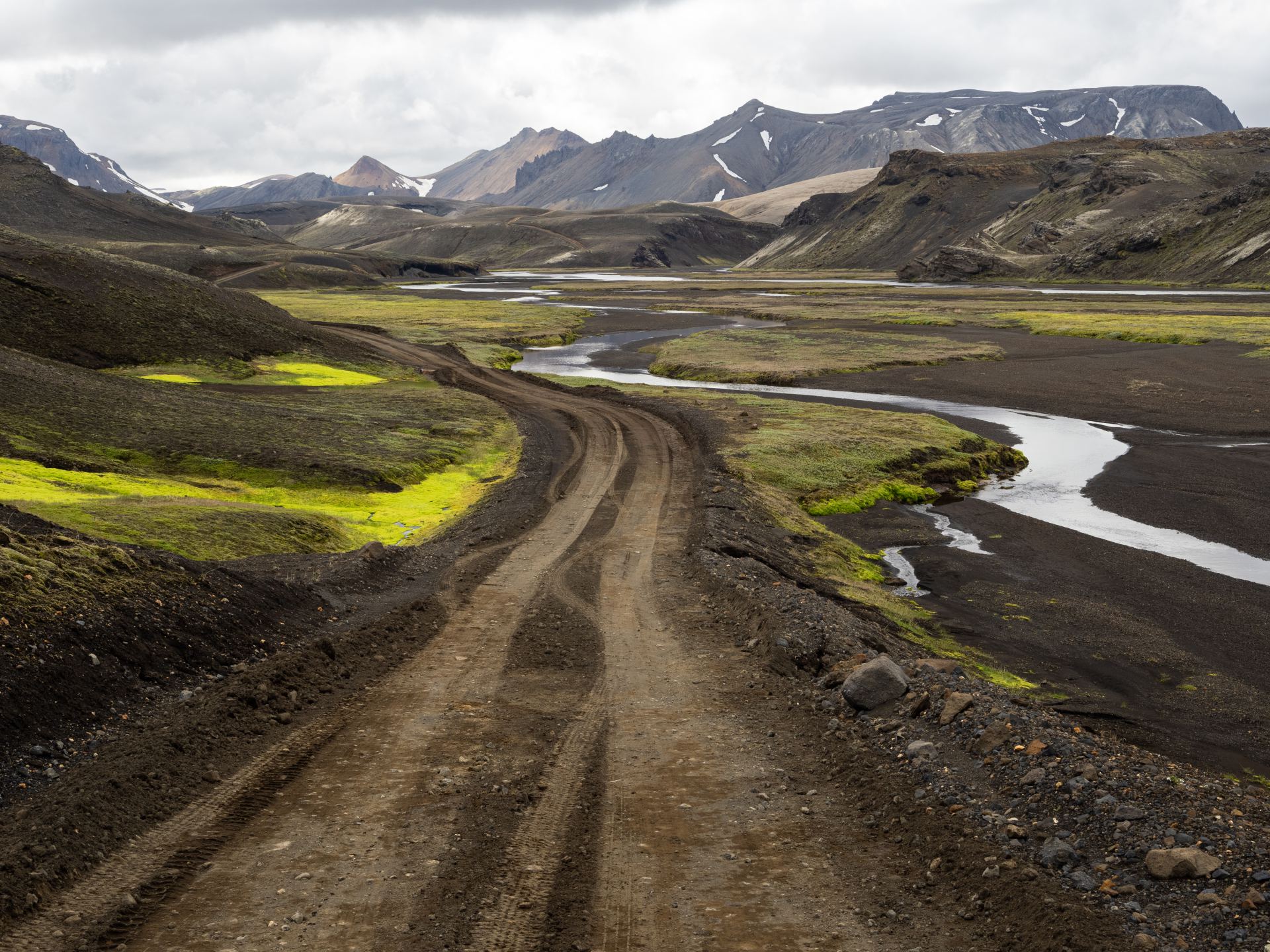Landschap naar Landmannalaugar